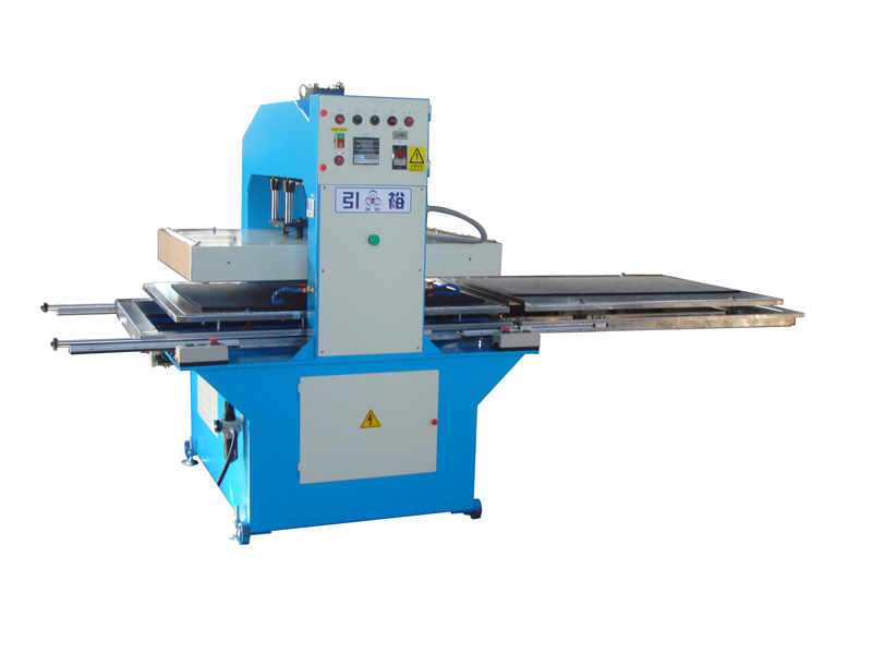 Heat transfer press machine - This machine is automatic, highly efficient, allows two-people operation.